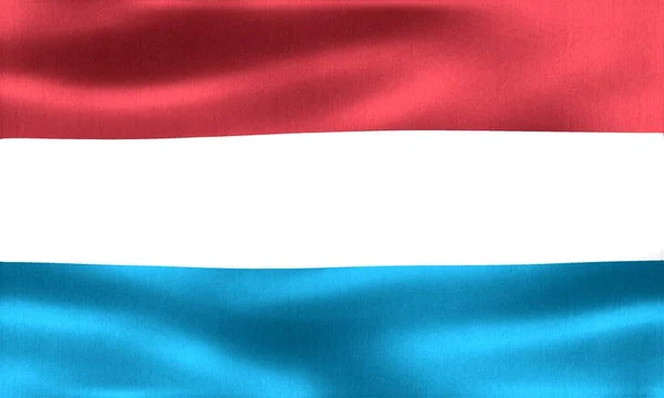 Luxembourg Flag Realistic Waving Fabric Flag — Stock Photo, Image