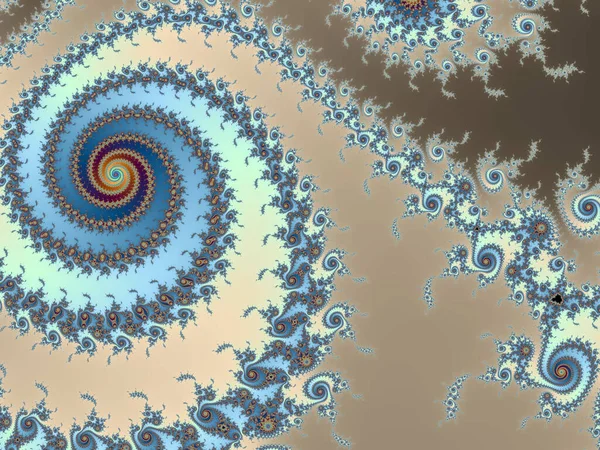 Vacker Zoom Den Oändliga Matematiska Mandelbrot Set Fractal — Stockfoto