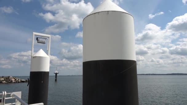 Viele Boote Der Marina Schilksee Bei Kiel Olmypisches Segeln — Stockvideo