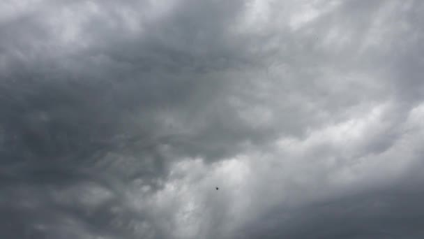 Yıldırım Fırtınasından Hemen Önce Çarpıcı Kara Bulut Oluşumlarının Zaman Aşımı — Stok video
