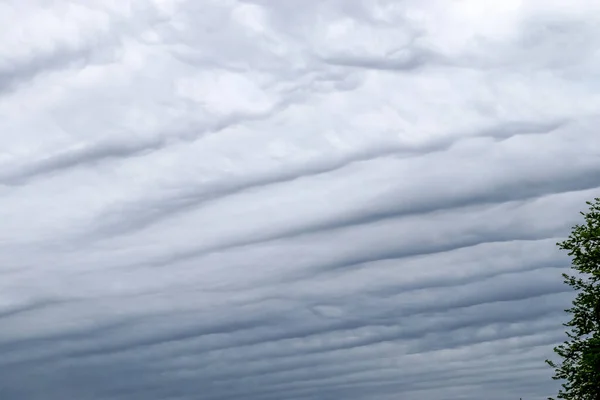 Impressionantes Formações Nuvens Asperatus Céu — Fotografia de Stock