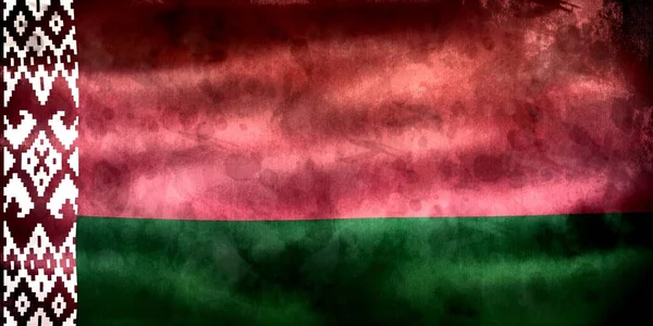 Bandeira Bielorrússia Bandeira Tecido Ondulante Realista — Fotografia de Stock