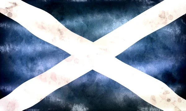 Skottland Flagga Realistisk Vinka Tyg Flagga — Stockfoto