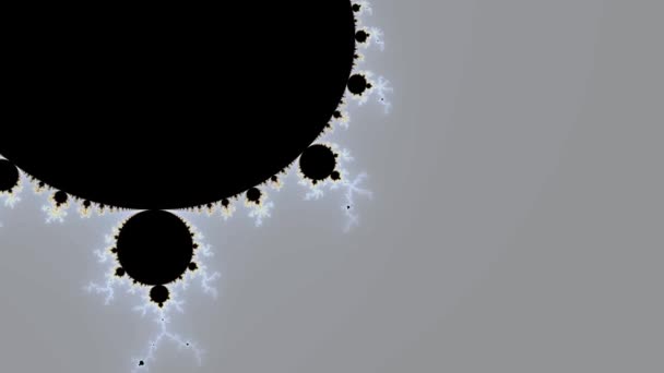 Schöner Zoom in das unendliche mathematische Mandelbrot-Set fraktal. — Stockvideo