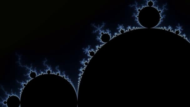 Indah zoom ke mandelbrot matematika tak terbatas set fraktal. — Stok Video