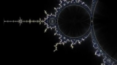 Sonsuz matematiksel mandelbrot kümesine yakınlaşmanın Kirlian aurası