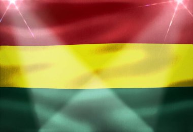 Bolivya bayrağı - gerçekçi kumaş bayrağı