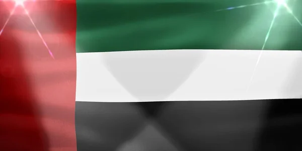 Vereinigte Arabische Emirate Flagge Realistisch Schwenkende Stofffahne — Stockfoto