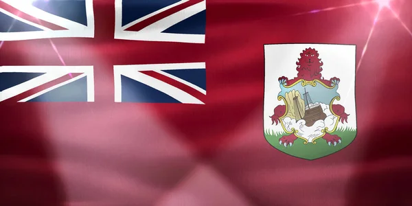 Флаг Бермудских Островов Реалистичный Тканевый Флаг — стоковое фото