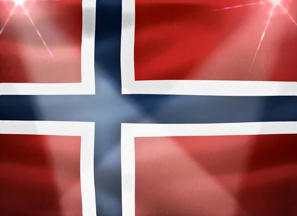 Flagge Von Bouvet Island Realistisch Schwenkende Stofffahne — Stockfoto