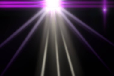 Renkli bir lazer gösterisi ve havada duman var. Parti arkaplanı.