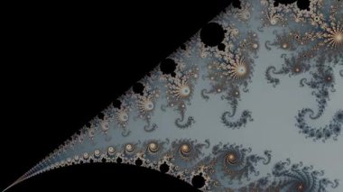 Mandelbrot kümesinin karmaşık ve renkli desenlerini gösteren sonsuz yakınlaştırma animasyonu