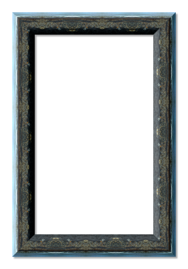 Şeffaf bir arkaplan üzerinde boş bir merkez boşluğu olan desenli resim çerçevesi