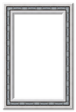 Beyaz dikdörtgen çerçeve, modern endüstriyel tarzı bir sınıra sahip, şeffaf bir arkaplan ile boş bir alan sağlıyor