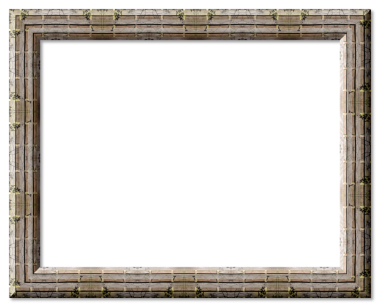 Rustik ahşap çerçeve dokusu şeffaf bir iç döşeme ile boş bir sınır oluşturuyor