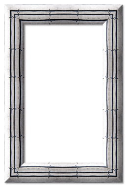 Dikilmiş açık gri kumaş çerçeve şeffaf bir arkaplan üzerinde boş bir sınır sağlar