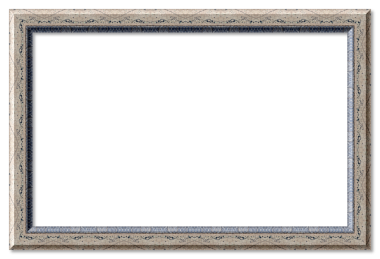 Şeffaf arkaplan içeren bej ve mavi desenli antik stil resim çerçevesi