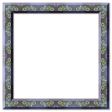 Şeffaf düzenlenebilir merkezi olan dikdörtgen bir çerçeve oluşturan bisiklet sembolleri