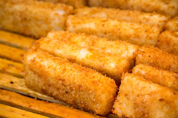 Golden crispy fisk stick är en bra förrätt Royaltyfria Stockfoton