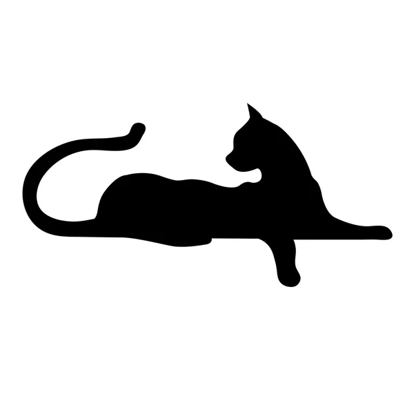 Silhuetten av en katt Stockillustration