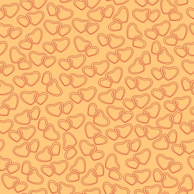 Kalpleri sevgi dolu desen