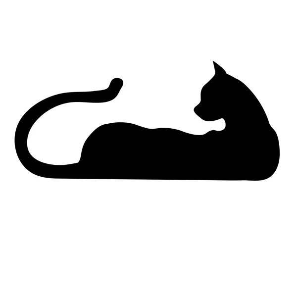 Gato negro — Vector de stock