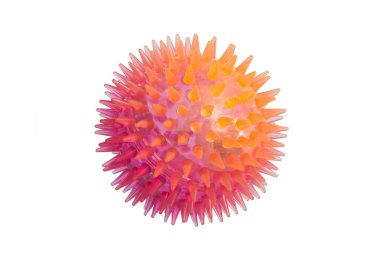 Coronavirus hücreleri veya bakteri molekülleri. Virüs Covid-19. Virüs beyazda izole edilmiş. Gribe yakın çekim, mikroskop altında bir virüse bakış, bulaşıcı bir hastalık. Bakteri, hücre enfekte organizma.