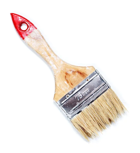 Used paint brush. Isolated. Stock Picture