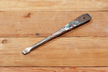 Ahşap kurullarında yalan bir tornavida kullanın. Ceset yok.