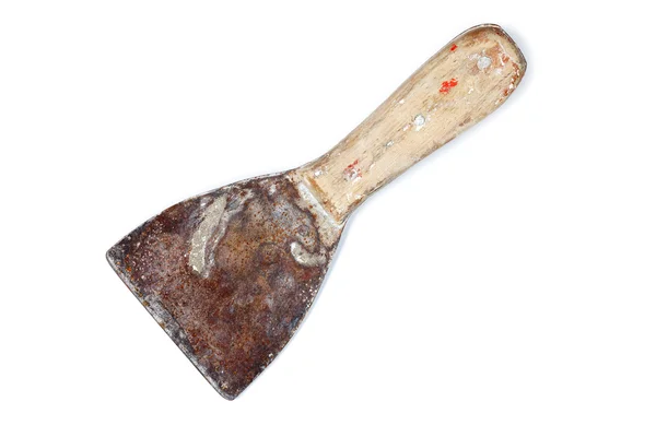 Old trowel on a white background — Stock Photo, Image