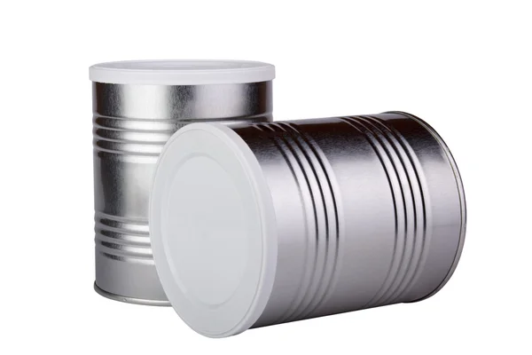 Two metal cans. — Stock Photo, Image