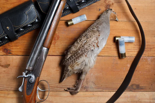 Hunter's pray - trophy partridge — Stock Photo, Image