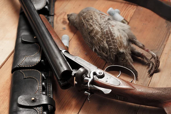 Hunter's pray - trophy partridge — Stock Photo, Image