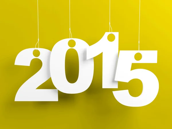 New Year 2015 Yellow — Stock Photo, Image