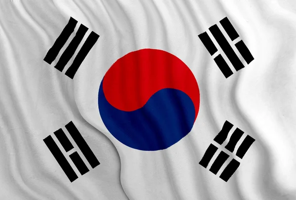 Sydkorea flagga Stockfoto