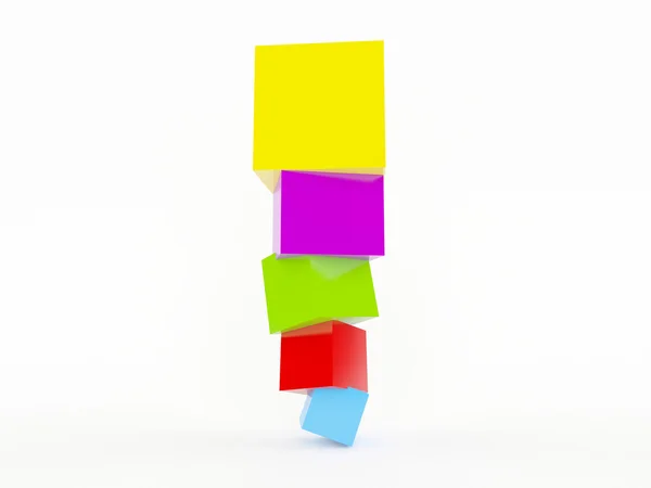 Colorful cubes graph — Stock Photo, Image