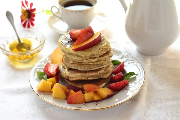 Wholegrain pancakes — Stock Photo, Image