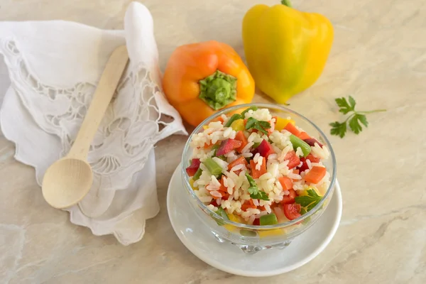 Steamed rice with vegetables — Stock Photo, Image