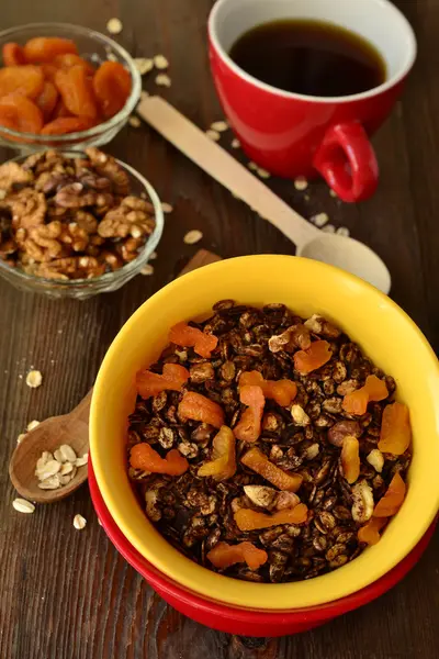 Chocolate granola — Stock Photo, Image