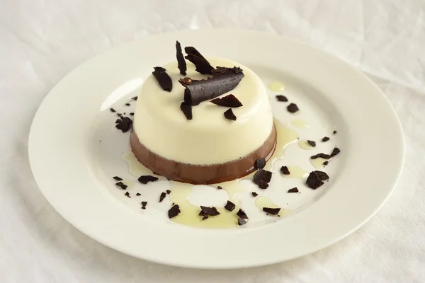 Chocolate cremoso Panna Cotta — Foto de Stock