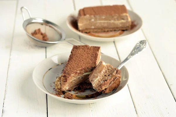 Chocolate and coffee cake — Stock Photo, Image