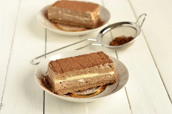Chocolate and coffee cake — Stock Photo, Image