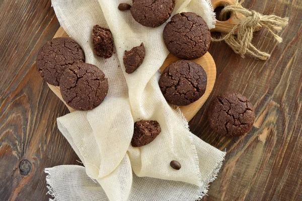 Chocolate and peanut cookies — Stock Photo, Image