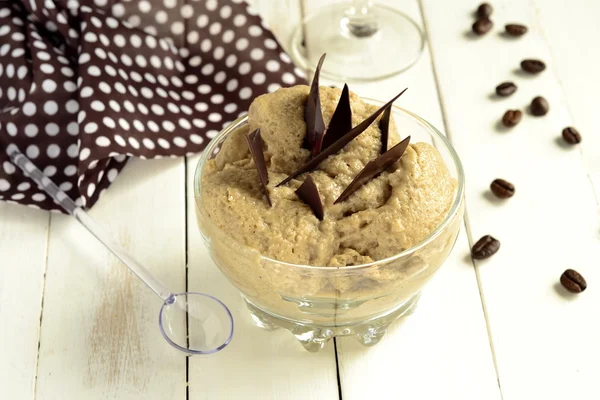 Mousse de café con chispas de chocolate Imagen De Stock