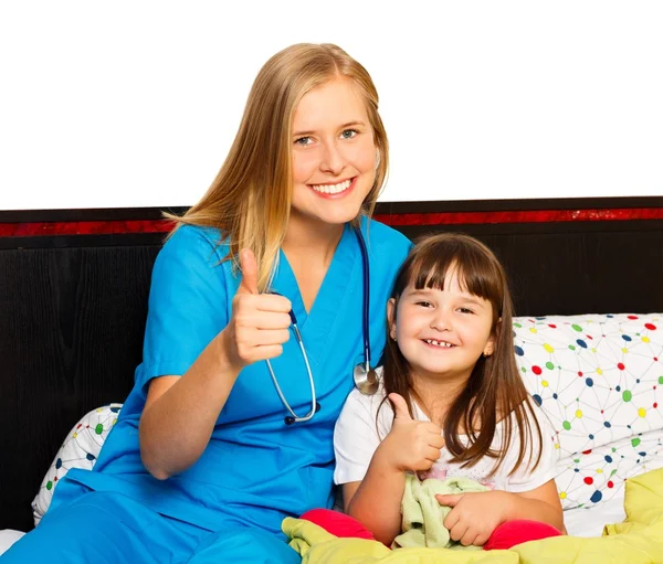Little Patient's Thumbs Up — Stock Photo, Image