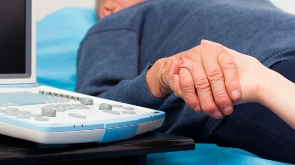 Caring for Old Sick Patient — Stock Photo, Image