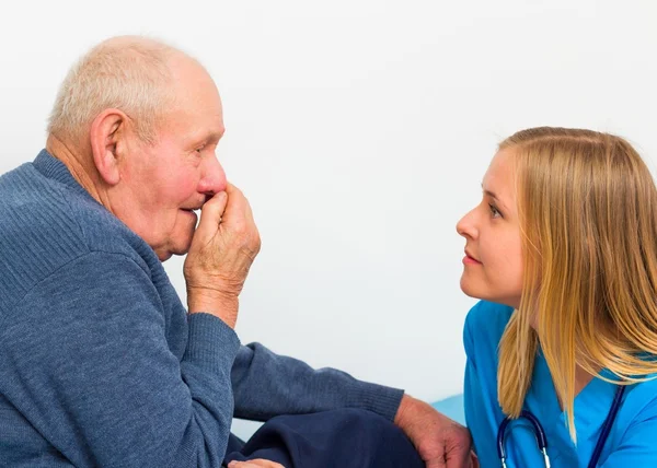 Old Man Having Influenza — Stok fotoğraf