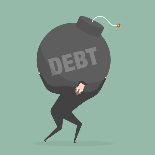 Debt cartoon illustration
