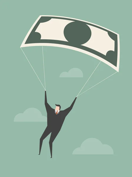 Parachute cartoon illustration — Stock Vector
