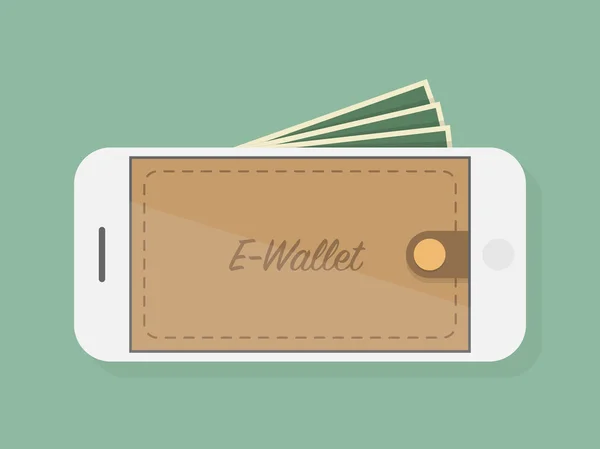 E Wallet Concept — Stock Vector